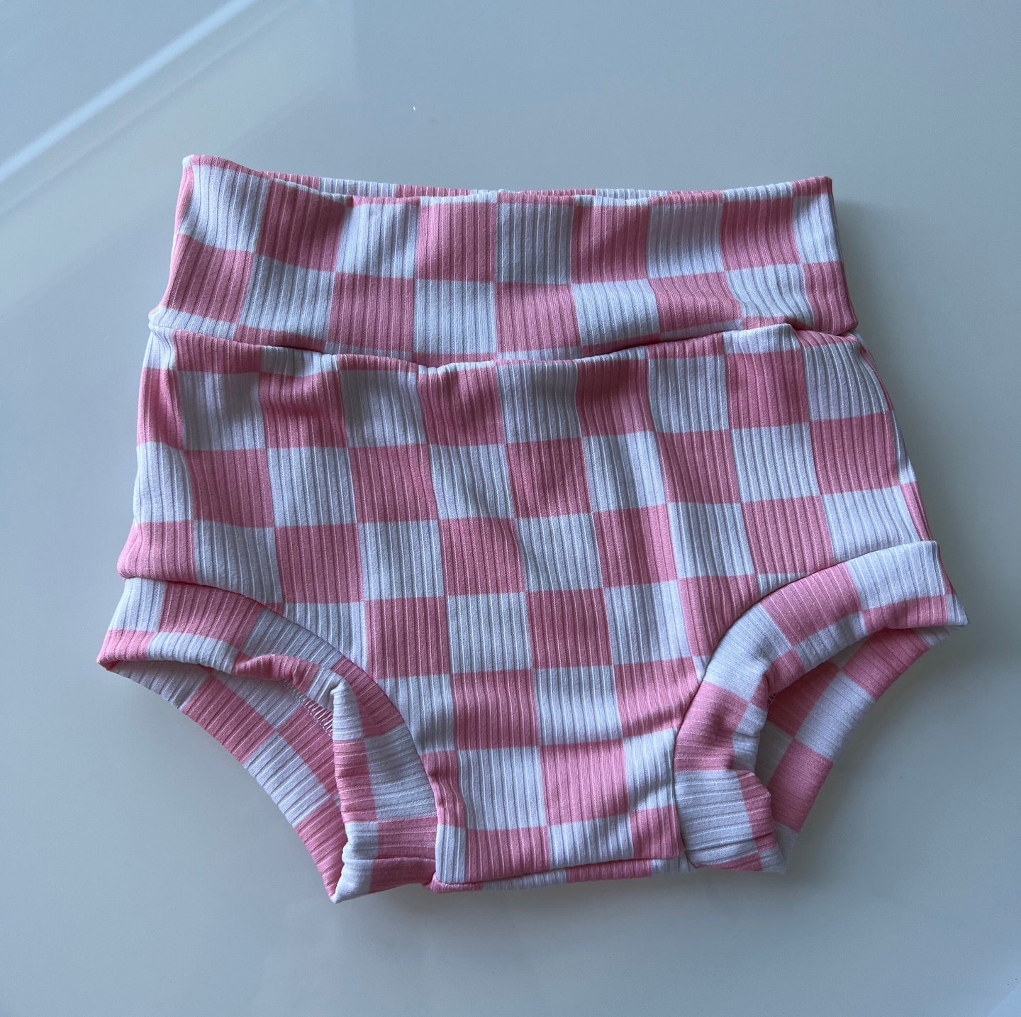 Pink Checkered Baby and Kids Shorts